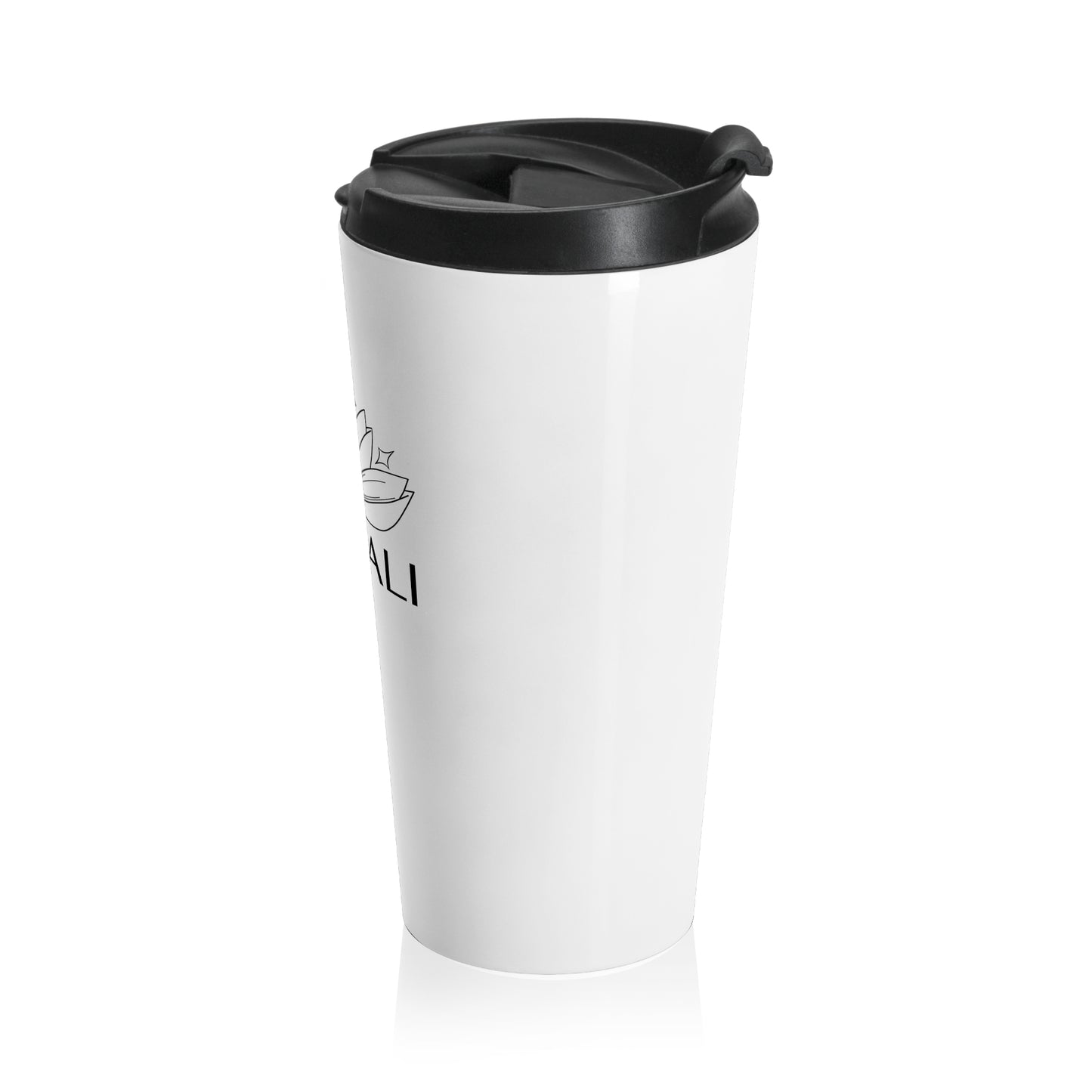 KAIVALI (WHITE) STAINLESS STEEL TRAVEL MUG