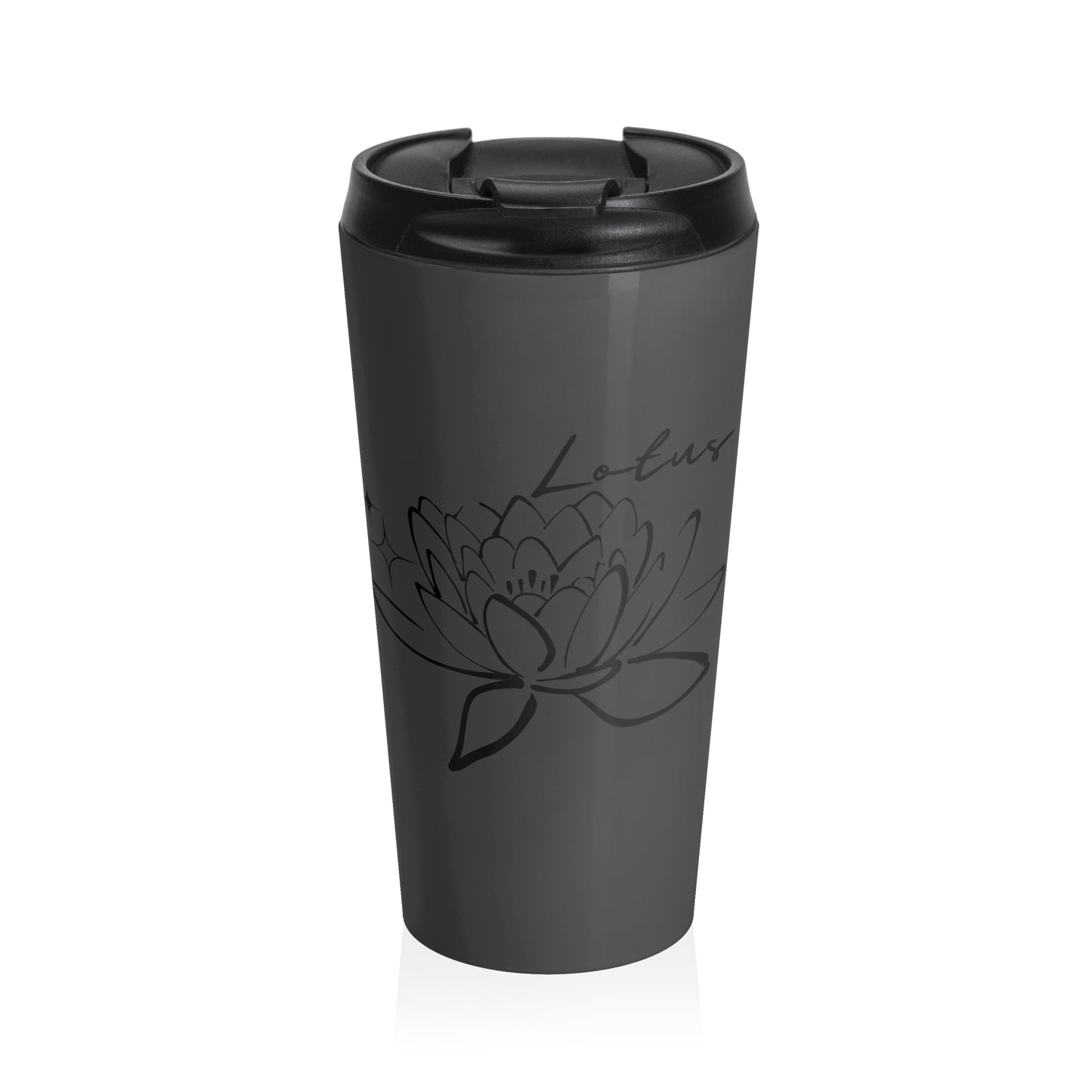 BLACK LOTUS STAINLESS STEEL TRAVEL MUG