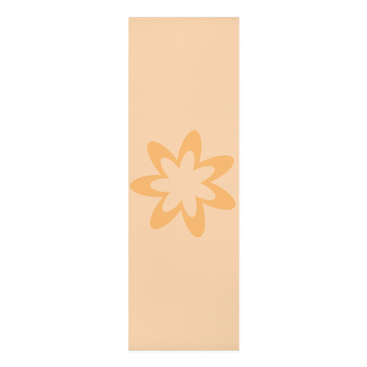 LIGHT ORANGE SIMPLE FLOWER FOAM YOGA MAT