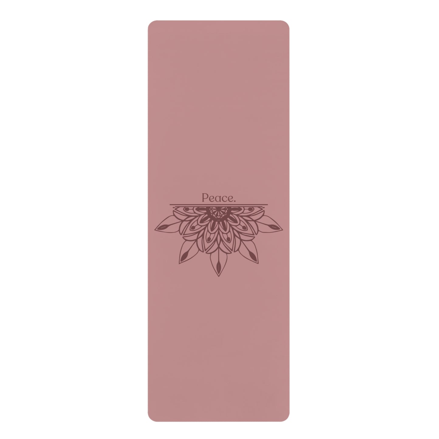 RED PEACE RUBBER YOGA MAT