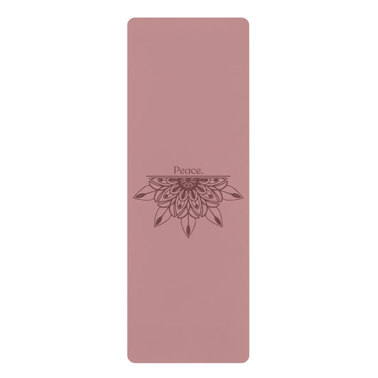 RED PEACE RUBBER YOGA MAT