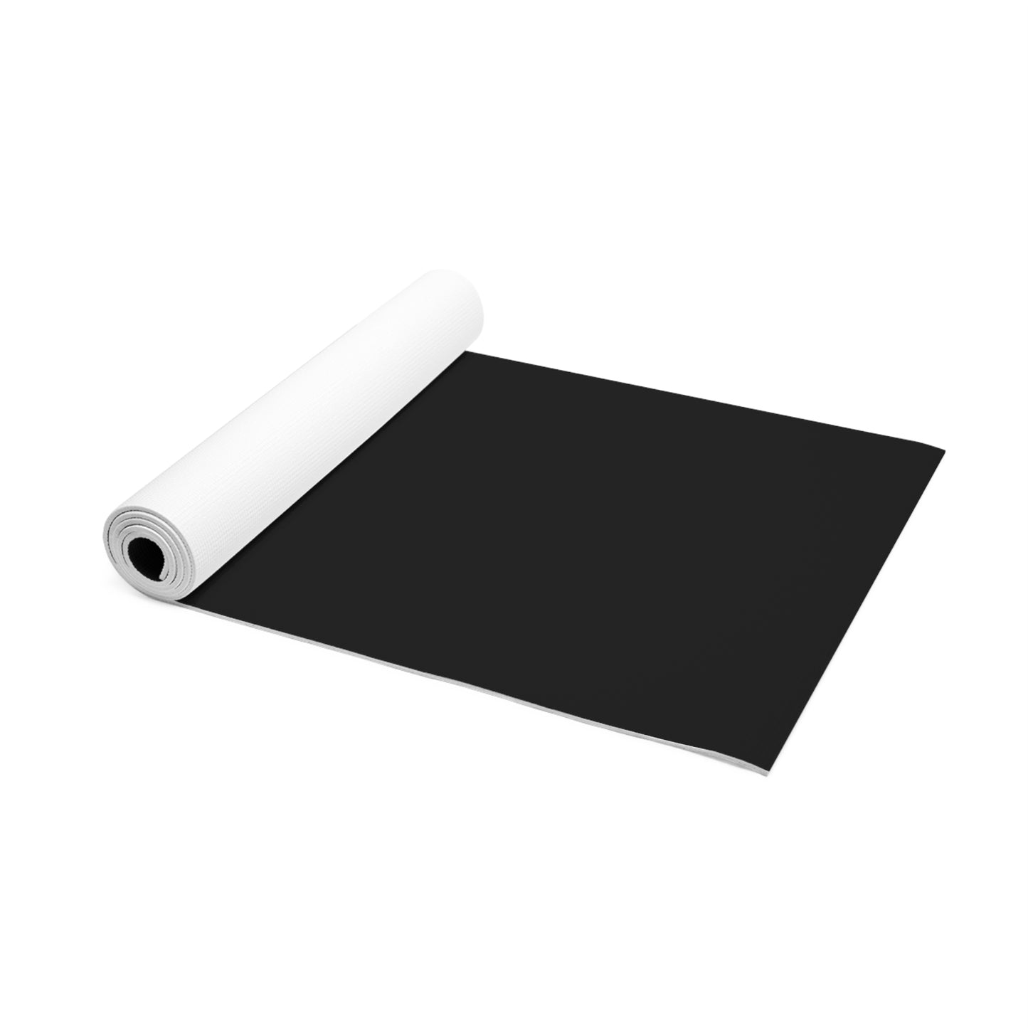 BLACK SIMPLE FLOWER FOAM YOGA MAT