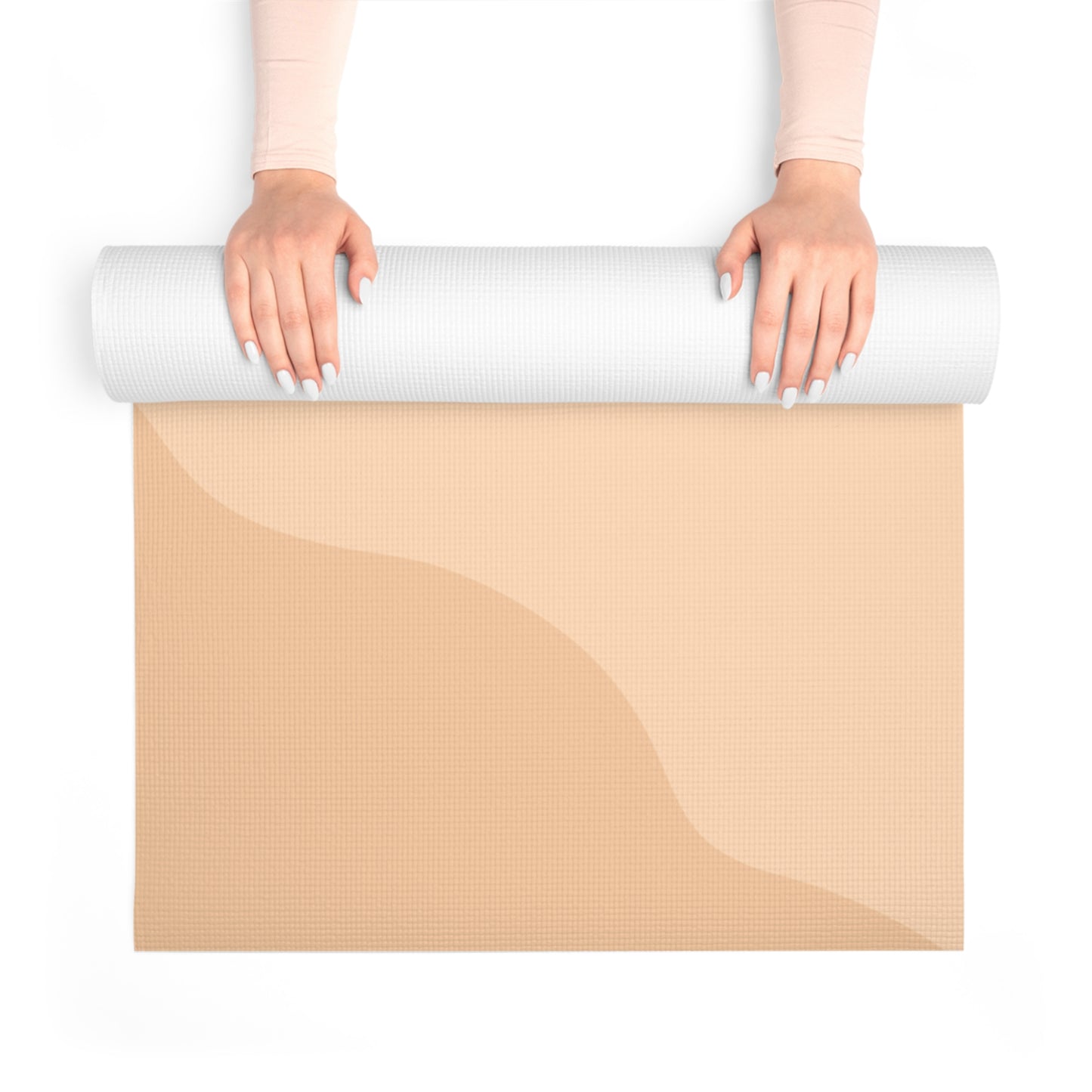 LIGHT ORANGE WAVY FOAM YOGA MAT