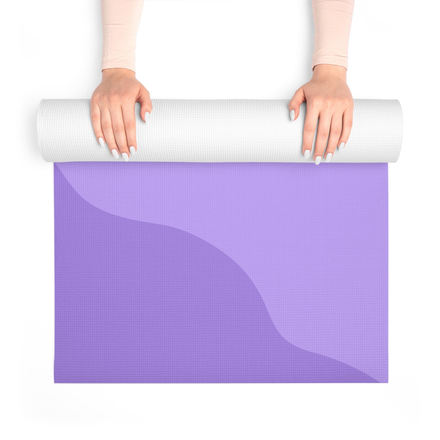 PURPLE WAVY FOAM YOGA MAT