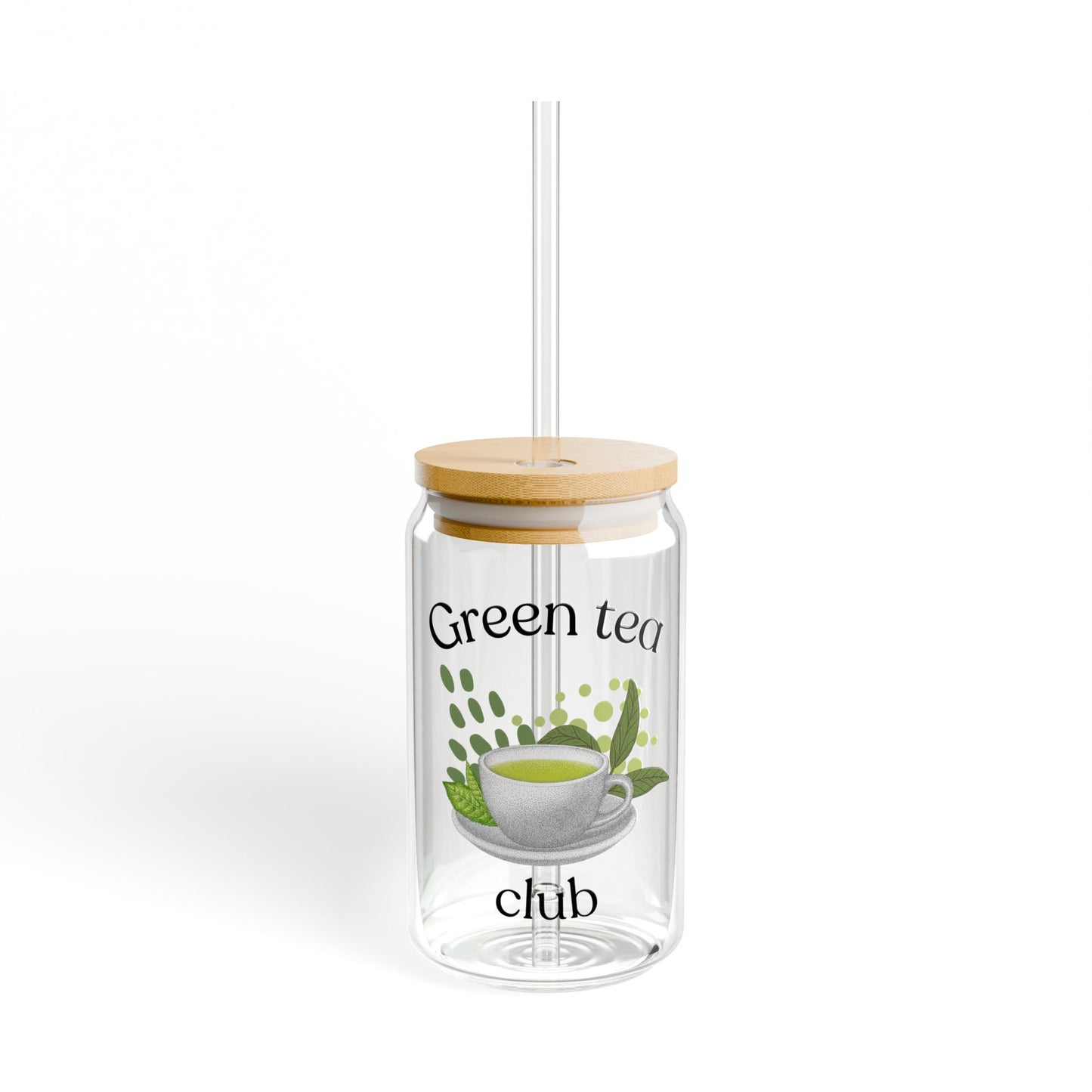 GREEN TEA CLUB SIPPER GLASSS, 16oz