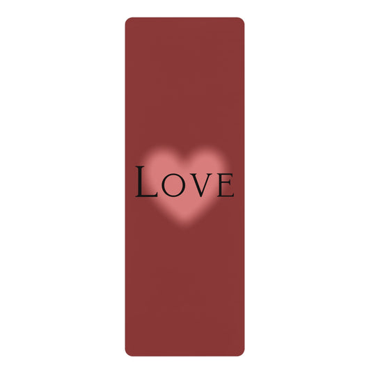 CHERRY RED LOVE RUBBER YOGA MAT