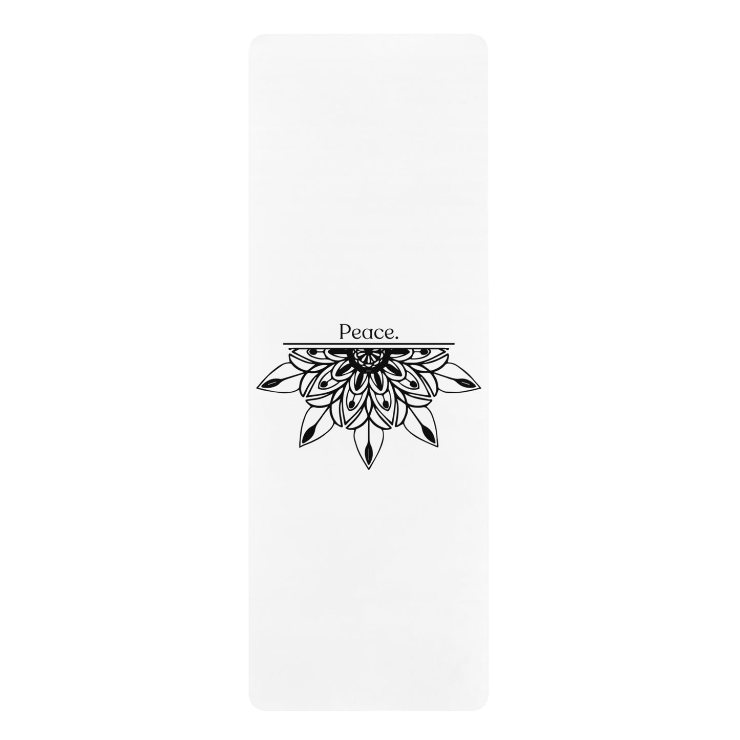 WHITE PEACE RUBBER YOGA MAT