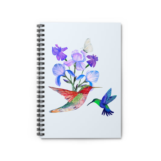 BIRDS & FLOWERS SPIRAL NOTEBOOK - RULED LINE