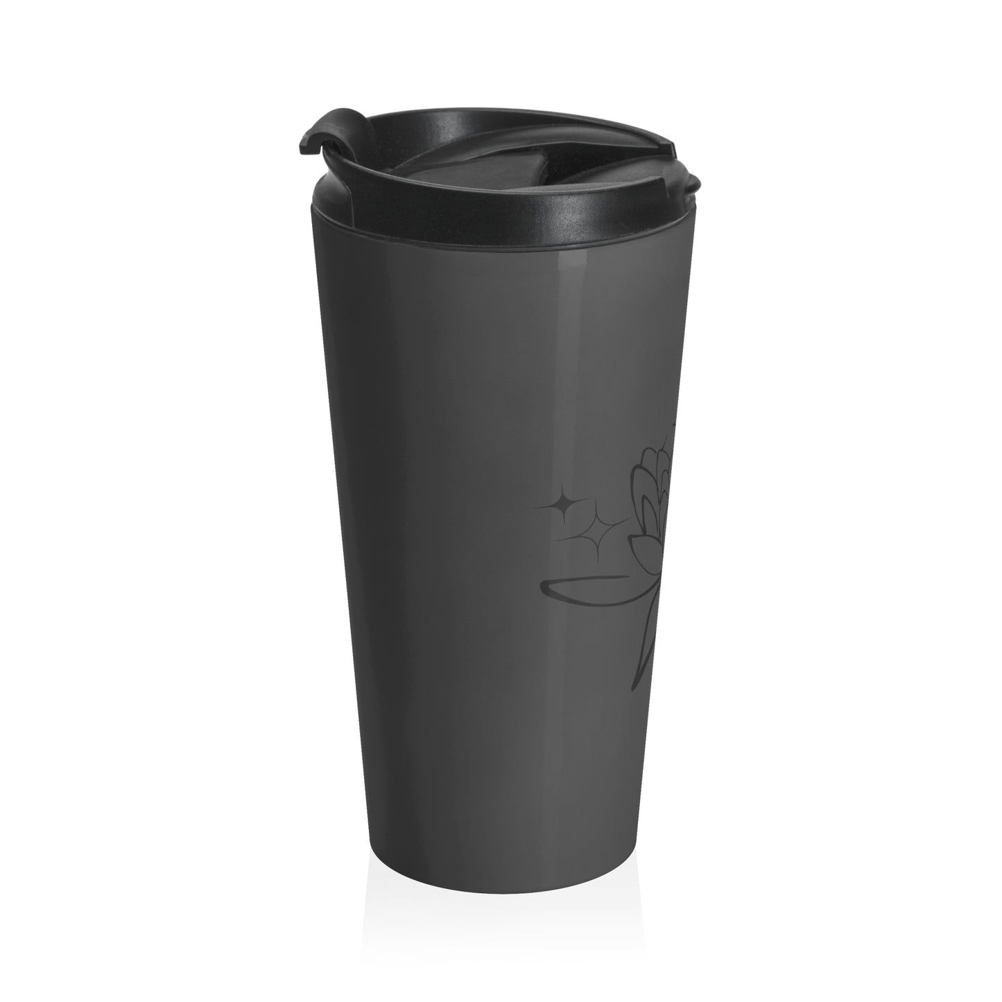 BLACK LOTUS STAINLESS STEEL TRAVEL MUG