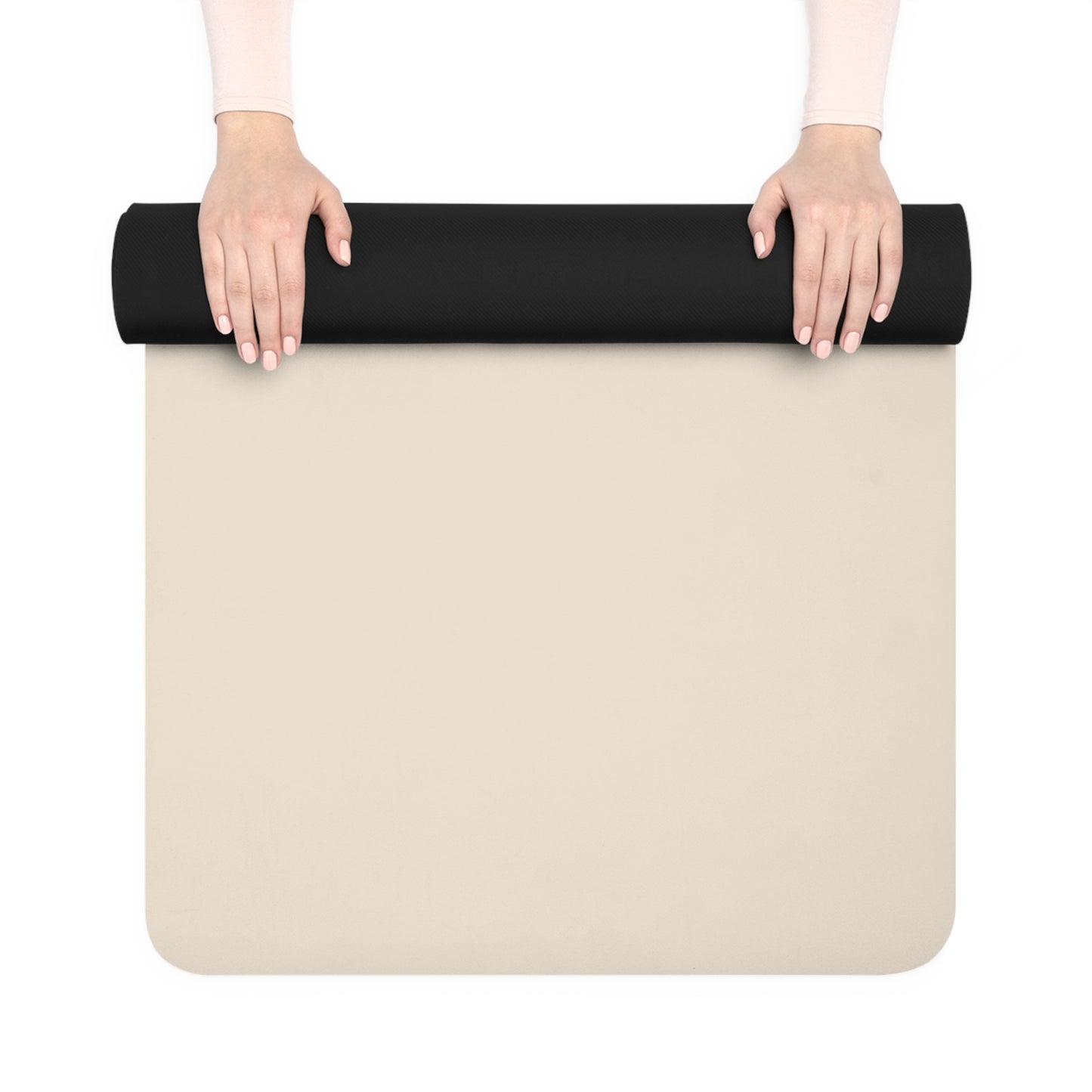 BEIGE PEACE RUBBER YOGA MAT