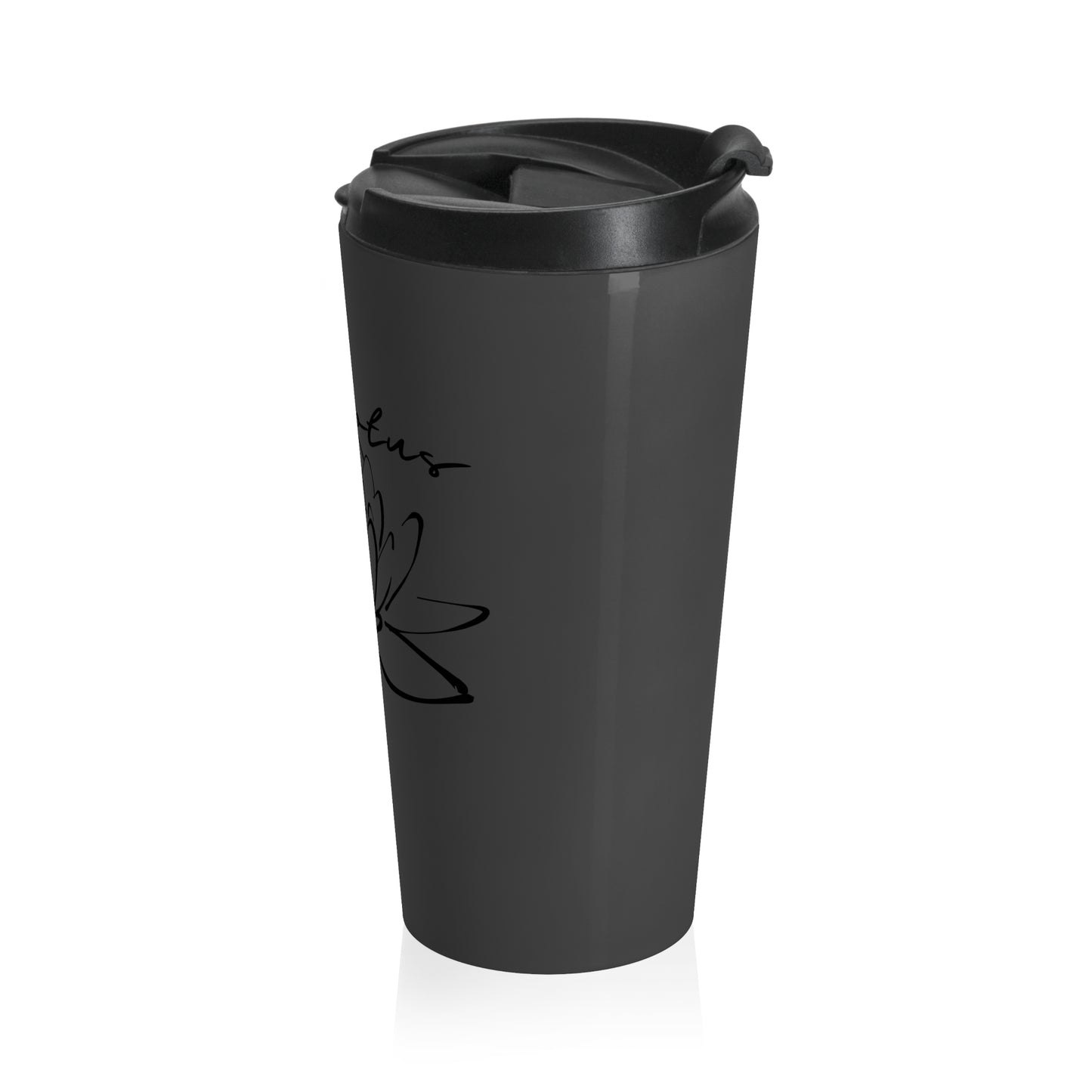 BLACK LOTUS STAINLESS STEEL TRAVEL MUG