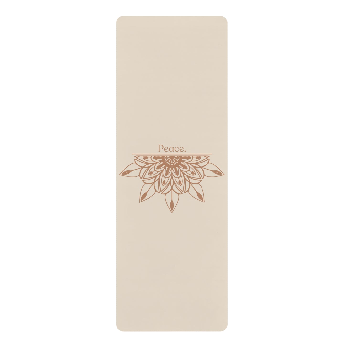 BEIGE PEACE RUBBER YOGA MAT