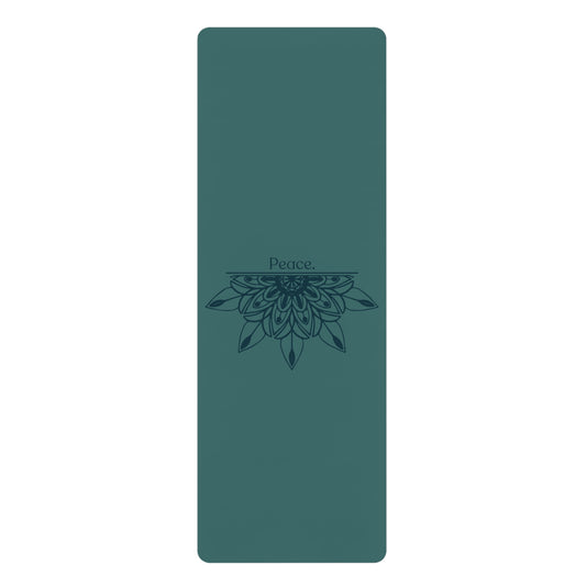 FOREST GREEN PEACE RUBBER YOGA MAT