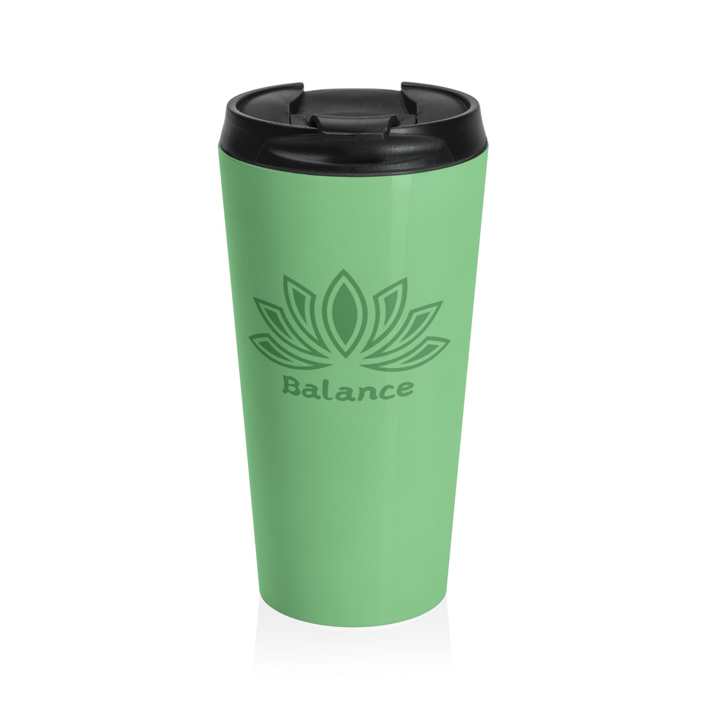 BALANCE (GREEN) STAINLESS STEEL TRAVEL MUG