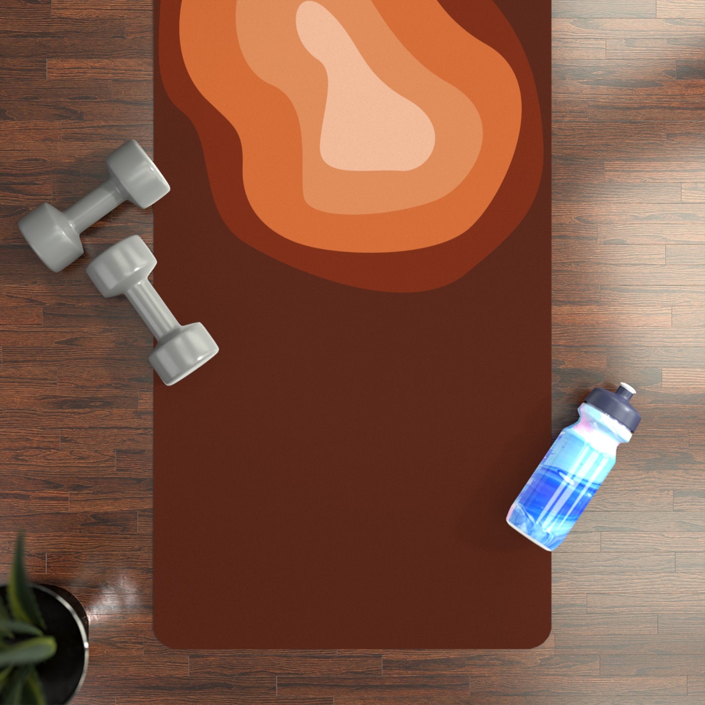 BROWN AESTHETIC RUBBER YOGA MAT