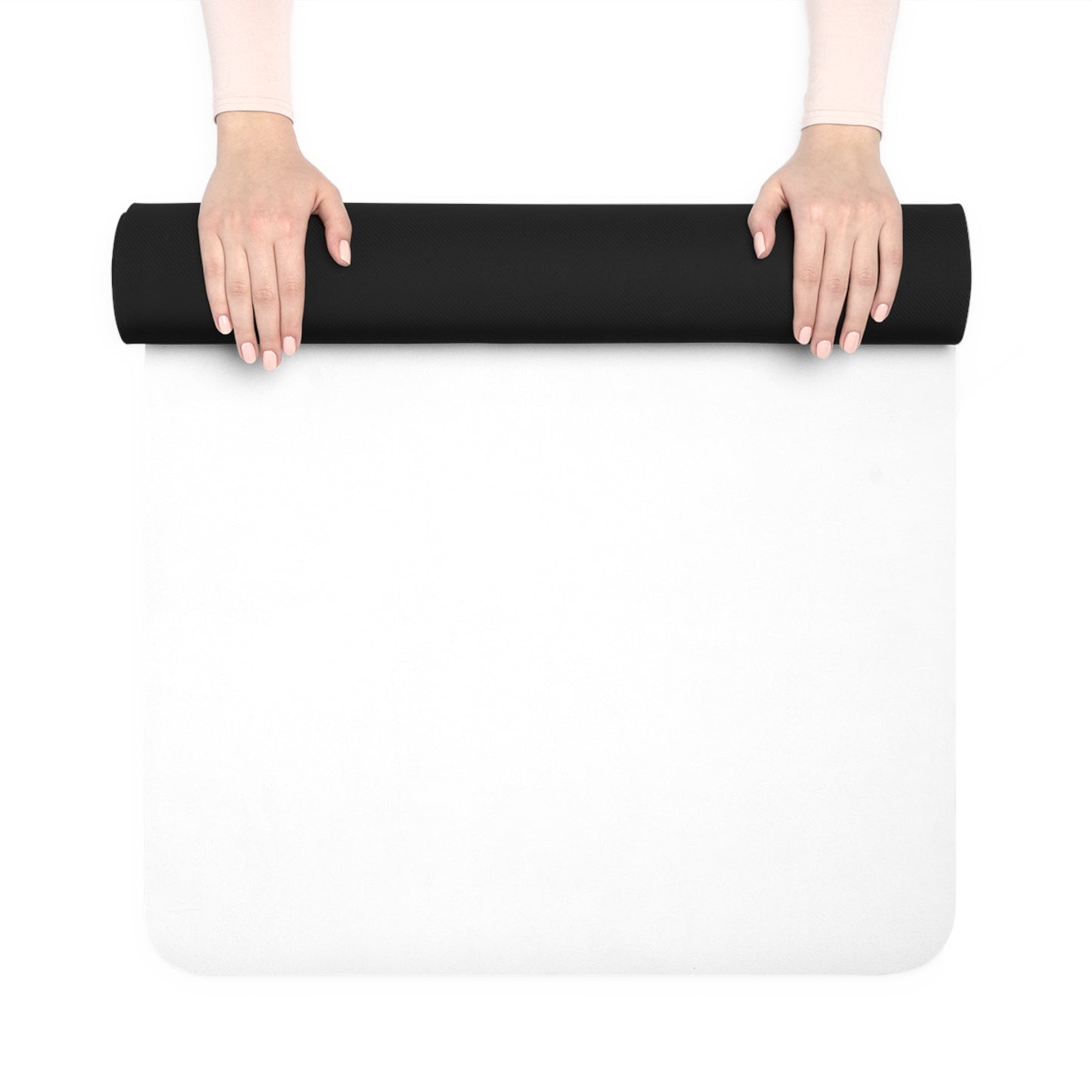 WHITE PEACE RUBBER YOGA MAT