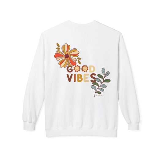 GOOD VIBES UNISEX MIDWEIGHT SOFTSTYLE FLEECE CREWNECK SWEATSHIRT