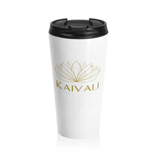 KAIVALI (WHITE) STAINLESS STEEL TRAVEL MUG