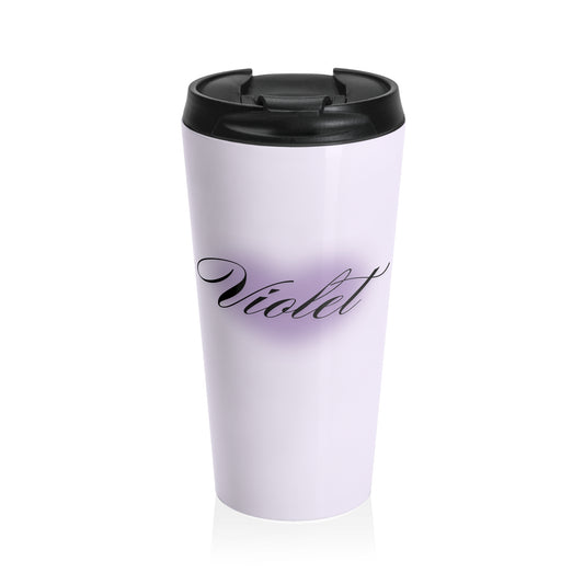 LIGHT VIOLET STAINLESS STEEL TRAVEL MUG