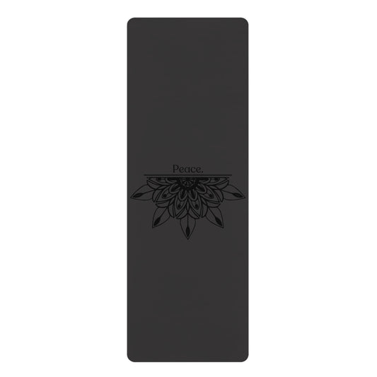 BLACK PEACE RUBBER YOGA MAT