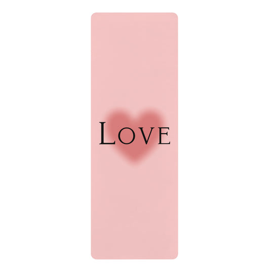 LIGHT PINK LOVE RUBBER YOGA MAT