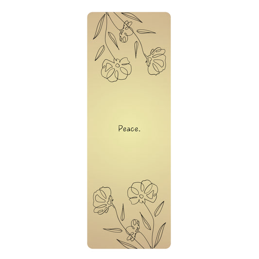 ORANGE FLOWERS & PEACE RUBBER YOGA MAT