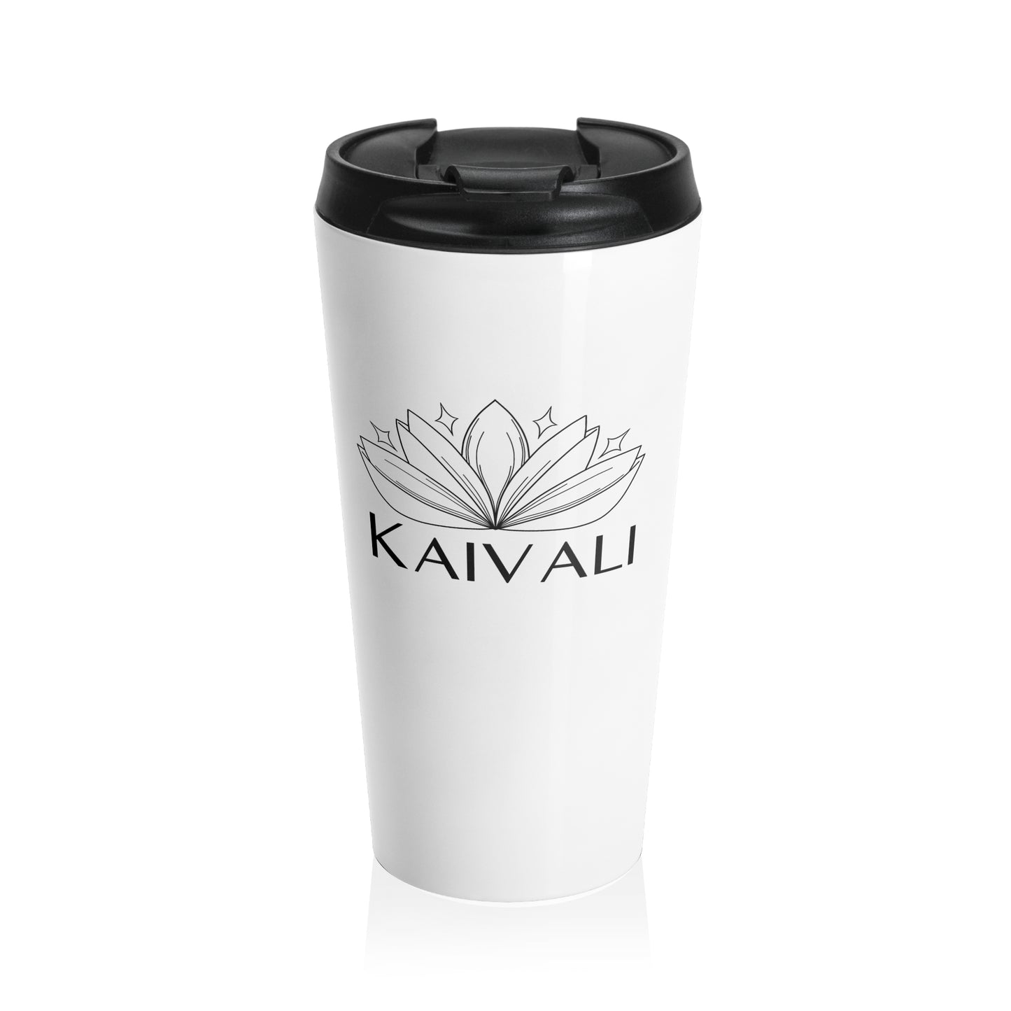 KAIVALI (WHITE) STAINLESS STEEL TRAVEL MUG