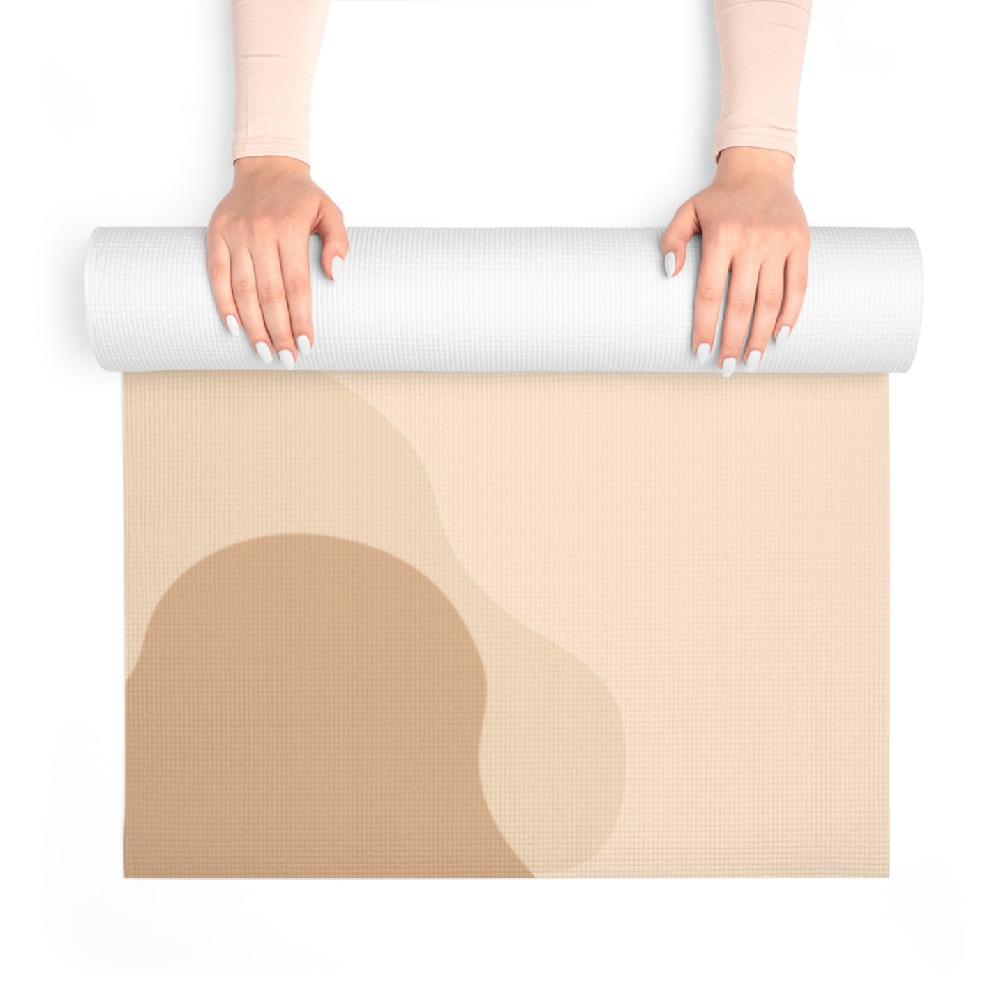 BEIGE AESTHETIC FOAM YOGA MAT